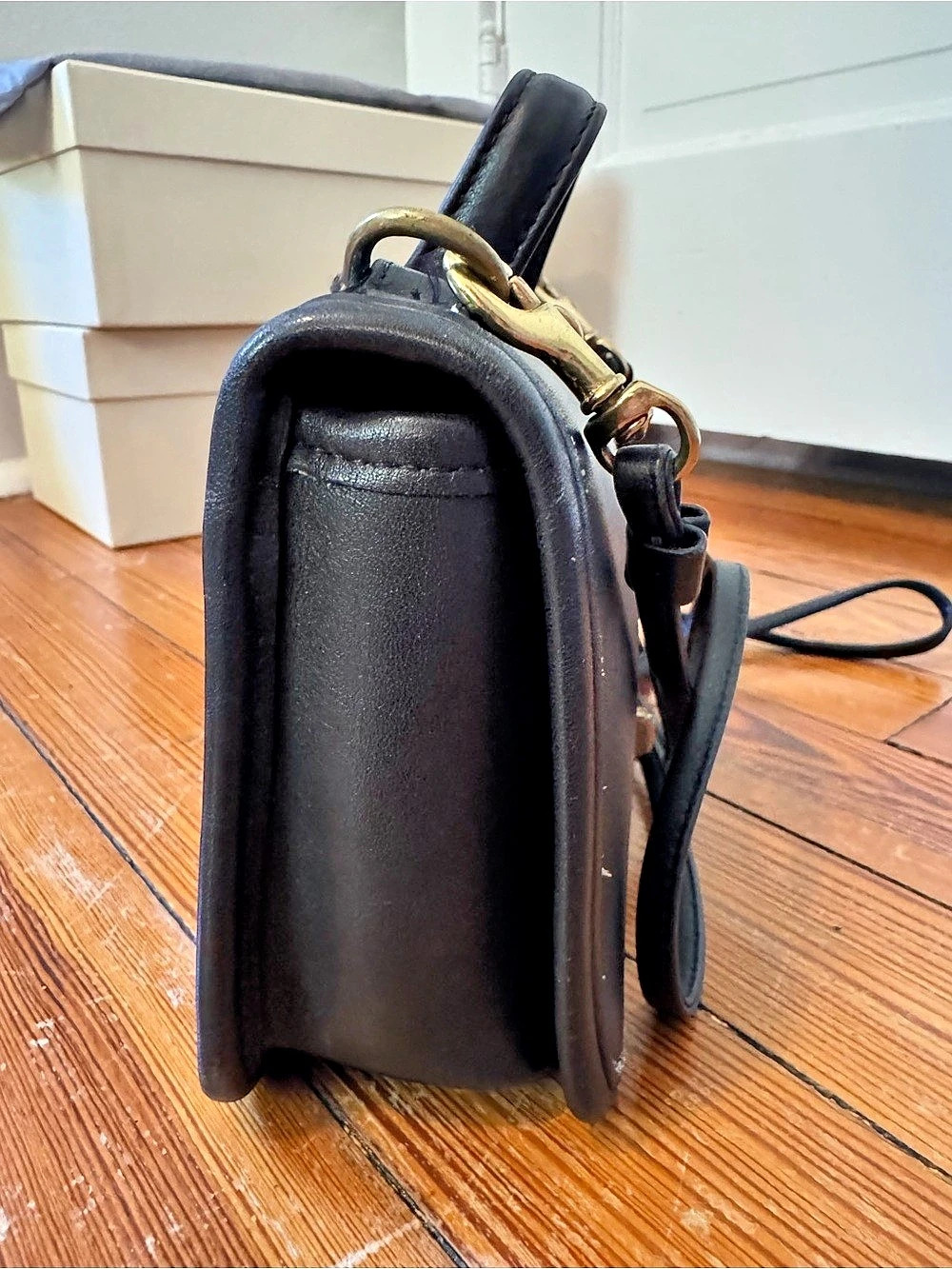 Vintage Coach Casino 9924 Black Leather Crossbody Bag USA 1995 - Picture 11 of 12